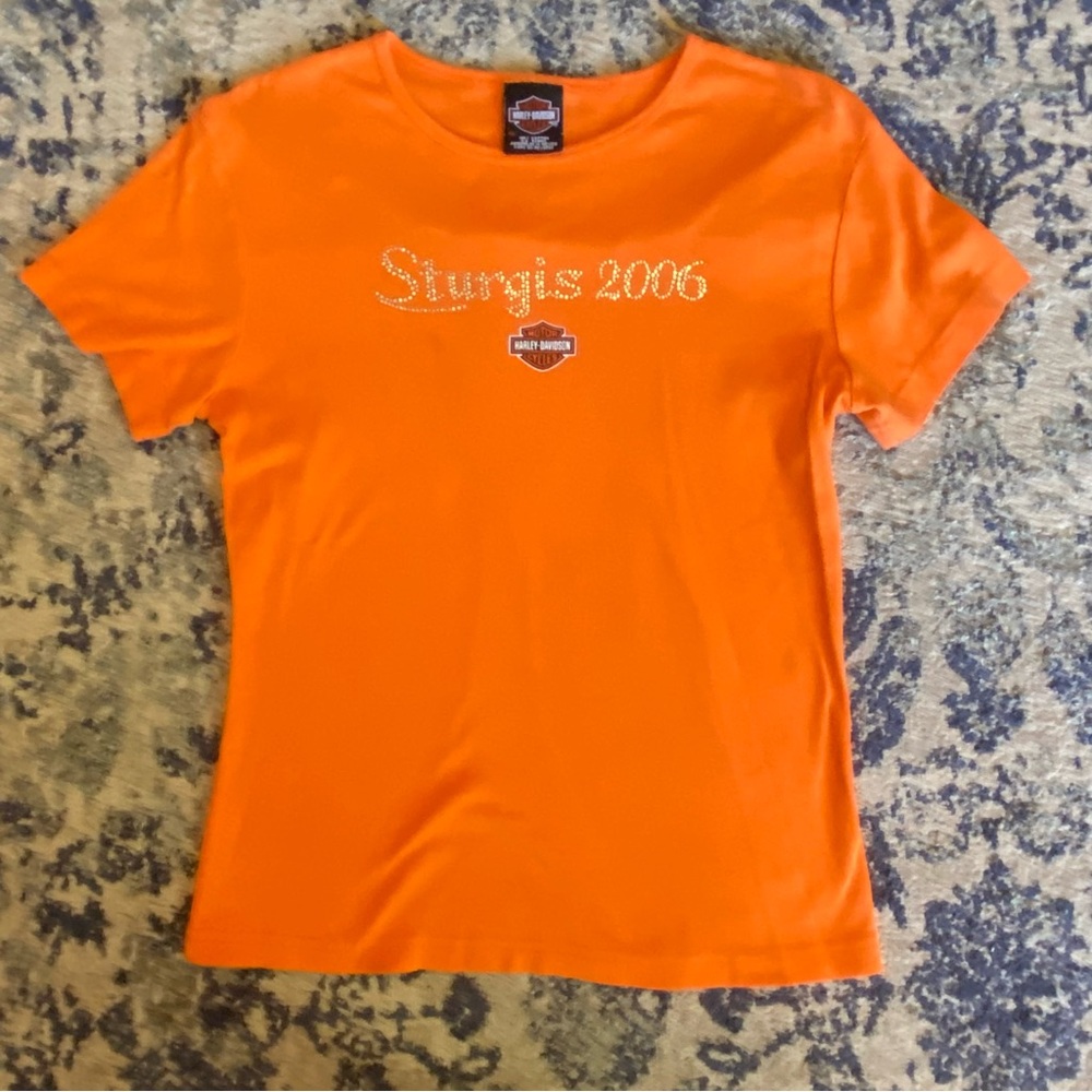 Rhinestone Harley Davidson XL T-Shirt Sturgis